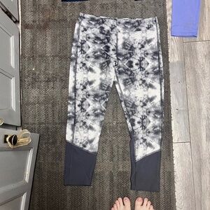 Grey and white leggings